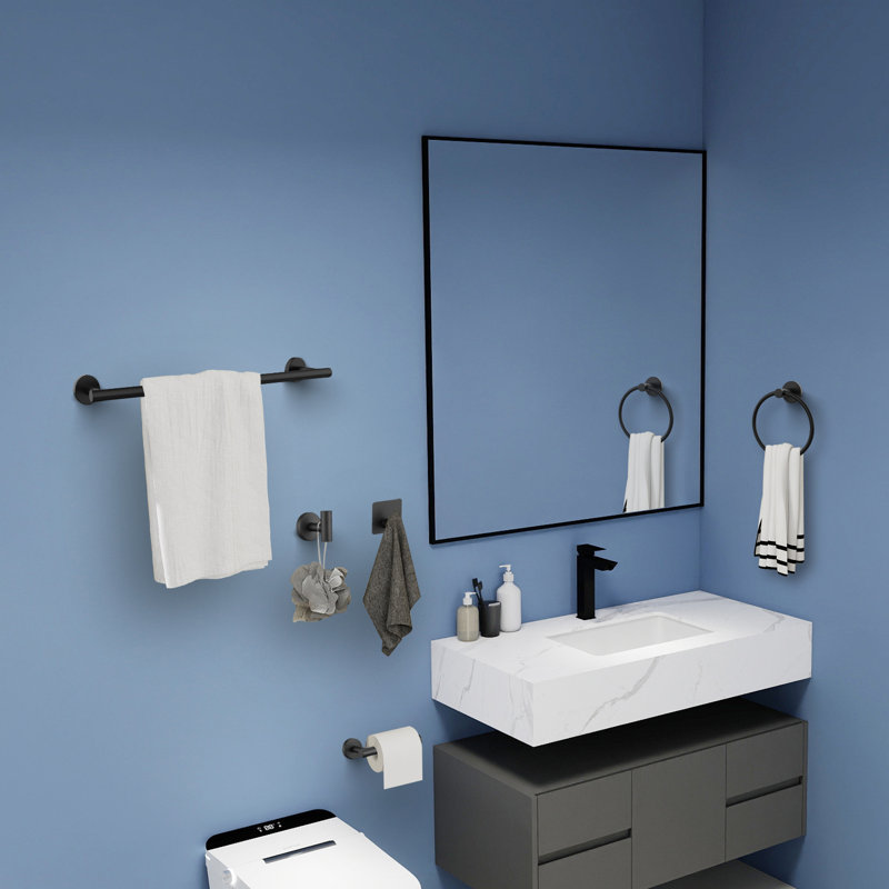 Topcraft Wall Mounted Stainless Steel Bathroom Accessory Set Of 9