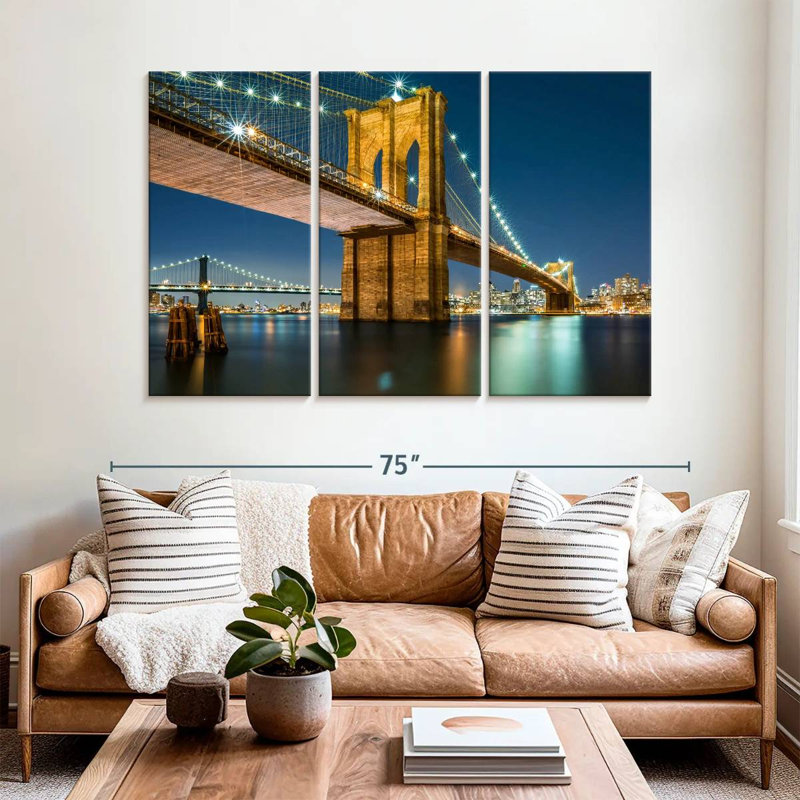 Lilie Brooklyn Bridge veilleuses, H 42 po x l 65 po