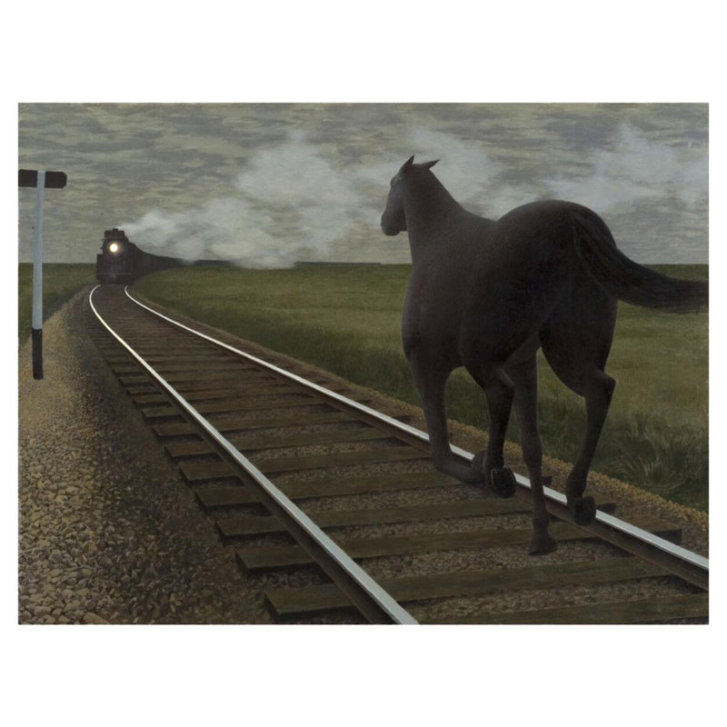 «Horse and Train» par Alex Colville - Impression giclée, H 32 po x l 40 po