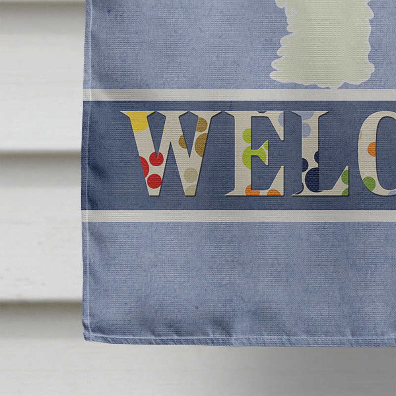 Polyester 2 côtés 40 x 28 po welcome drapeau maison, Komondor