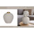 8" Riad Small White Ceramic Vase