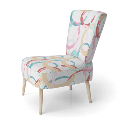 Chaise d'appoint en velours bleu et brun