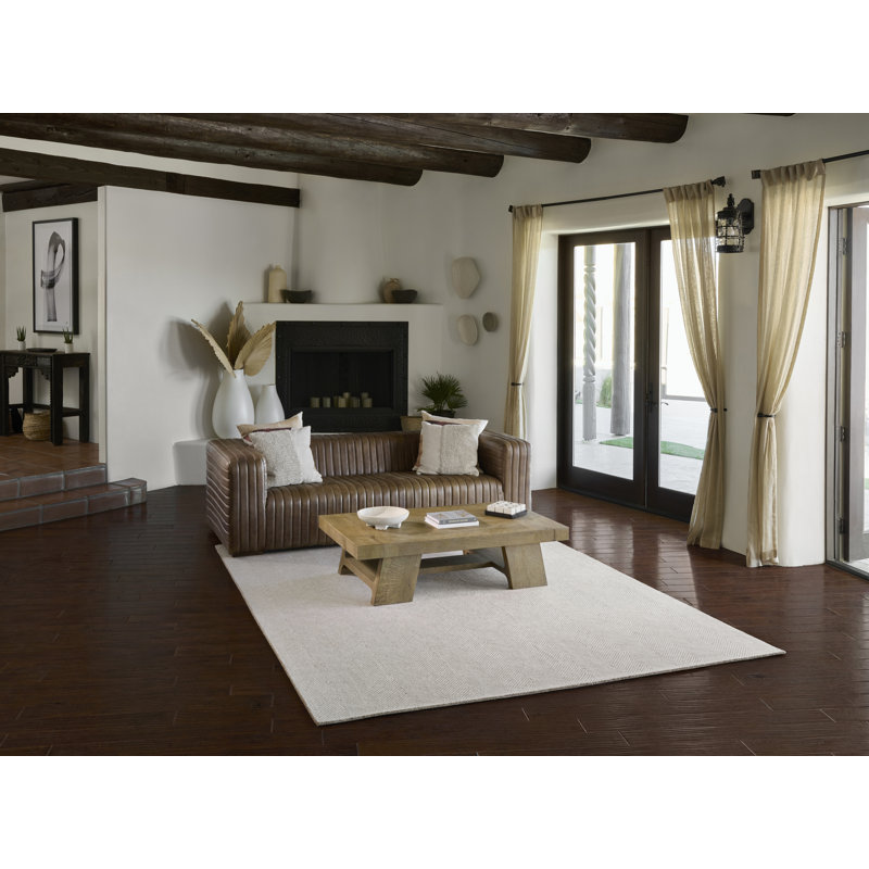 Wheaton Wool Chevron Area Rug in Taupe, Rectangle 9' x 12'