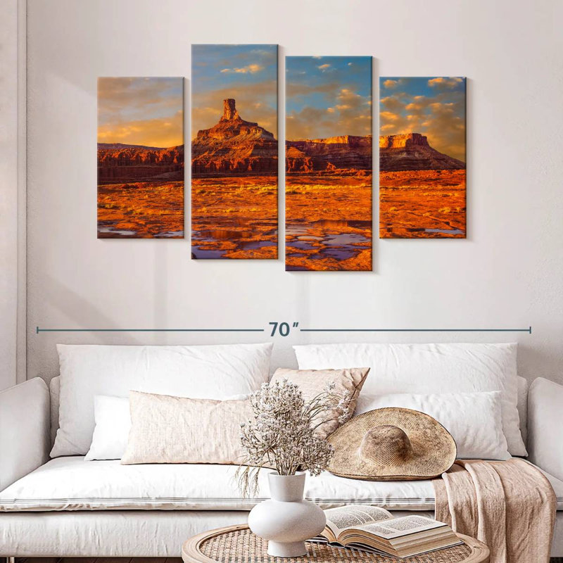 Red Rock Butte Sunset, 32" H x 52" W