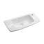 Lavabo de salle de bain mural 20 po en porcelaine vitreuse avec trop-plein