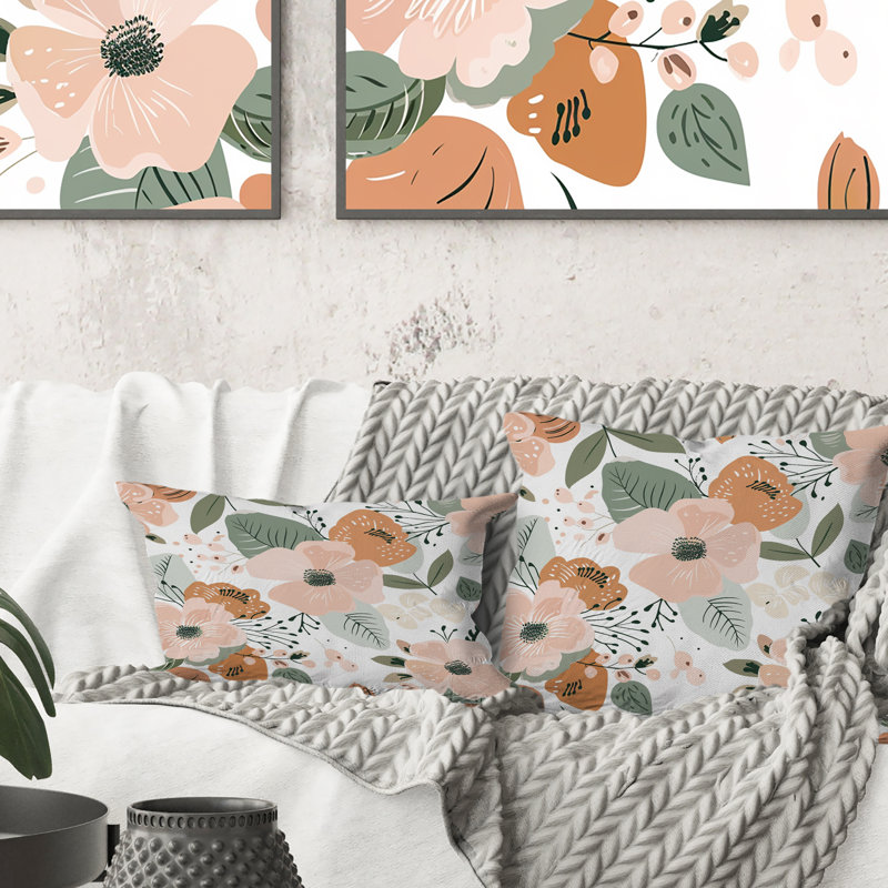 Coussin lombaire floral II