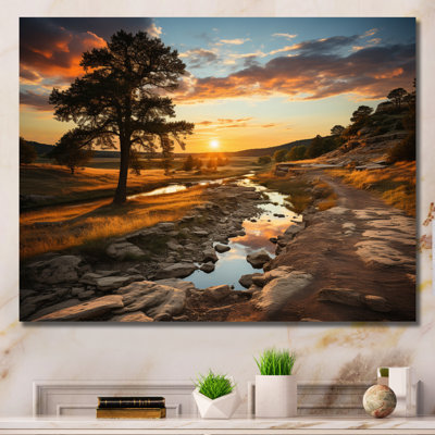 " Yellow Orange Illinois Landscape "