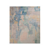 Distressed Homage Hand Knotted Wool Abstract Area Rug