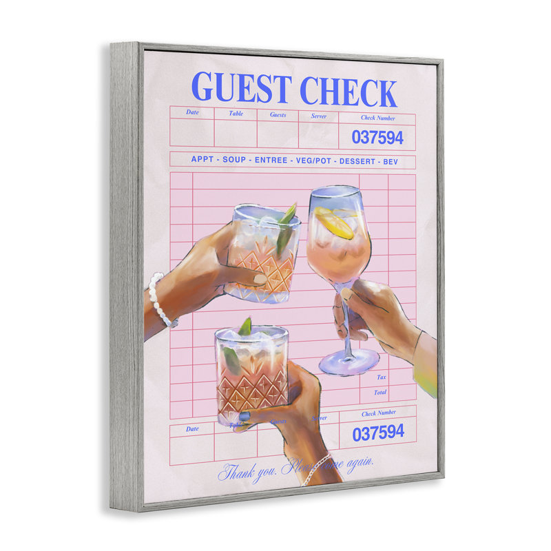  «Cheers over Invité», estampe numérique encadrée par House of Lulu, H 14 po x l 11 po, Estampe numérique Farmhouse