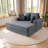 Bahi Faux Fur Upholstered Chaise Lounge with Toss Pillows-99337018
