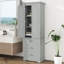 Grande armoire de rangement avec 3 tiroirs, tablettes réglables, armoire de plancher autoportante pour salle de bain et salon-831417194