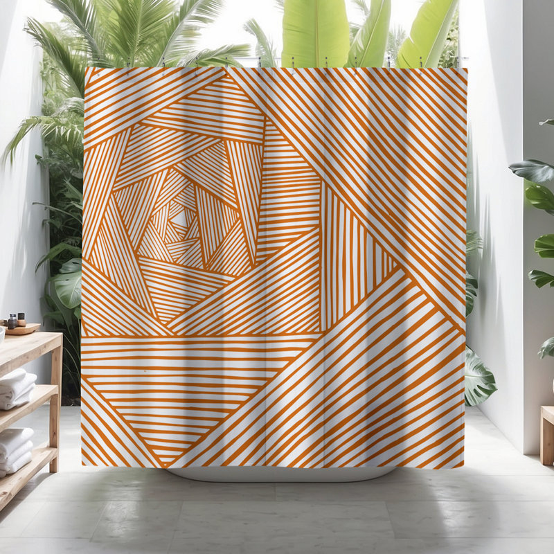 Rideau de douche Coco, Orange