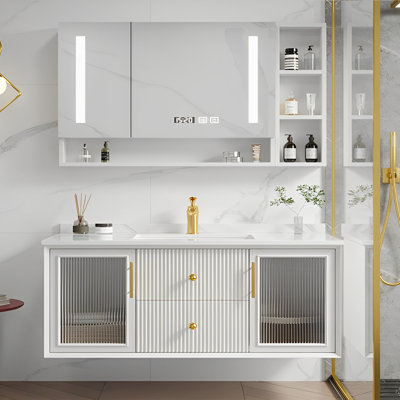 Light luxury smart bathroom cabinet