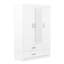 Armoire à miroir 3 portes avec tablettes, blanc (LP006601AAK)