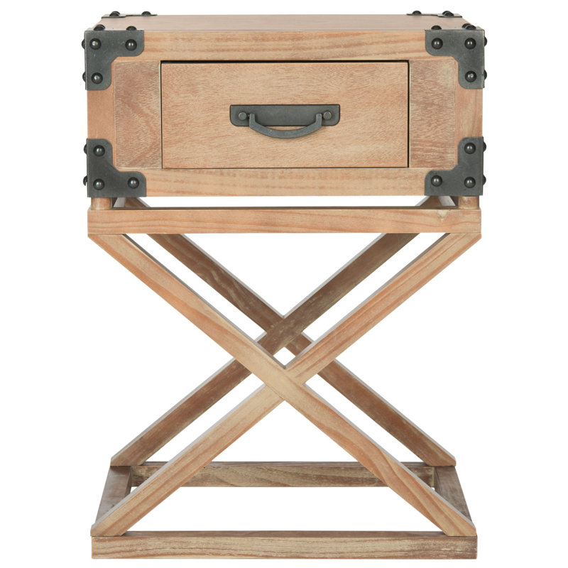 Thiessen End Table with Storage, Brown