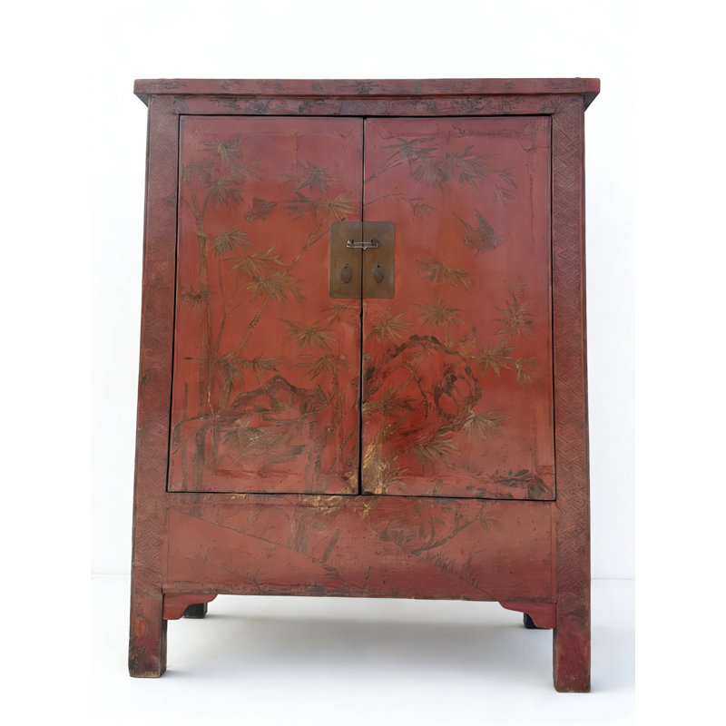 Armoire en orme peinte à la main de style chinois