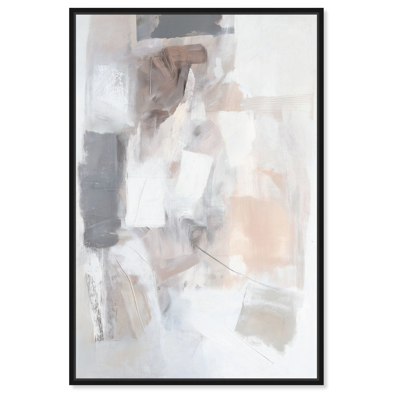 Mute Daydream Canvas Minimalist Boho par Art Remedy, Cadre flottant noir, H 16 po x l 11 po