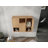 36" Bathroom Side Cabinet,Soft Close Doors,Float Mounting Design,Imitative Oak