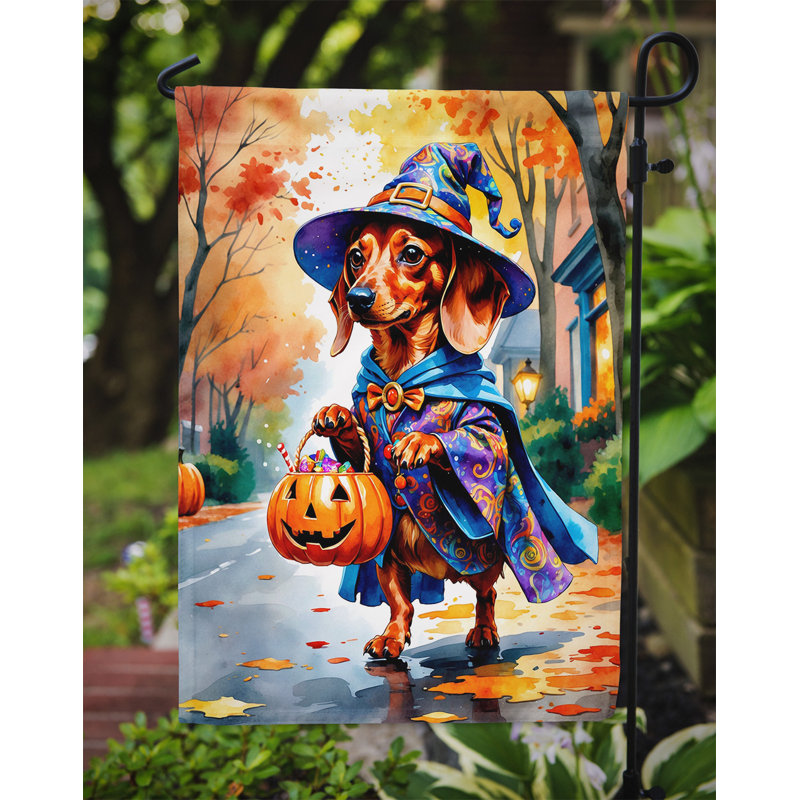 Drapeau du jardin Mastiff, Teckel rouge