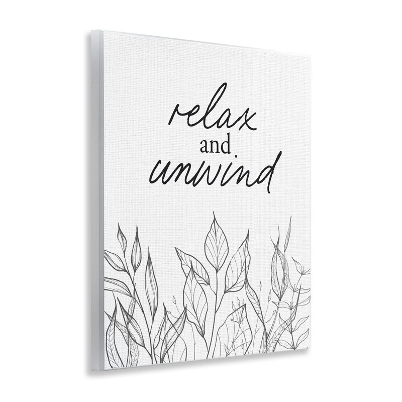 Plaque murale Relax Relax, feuilles par minimaliste