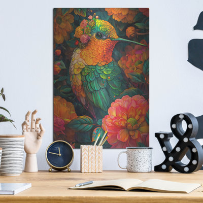 Art mural en métal luxueux «The Winged Garden - Iridessa» par RomantzArt