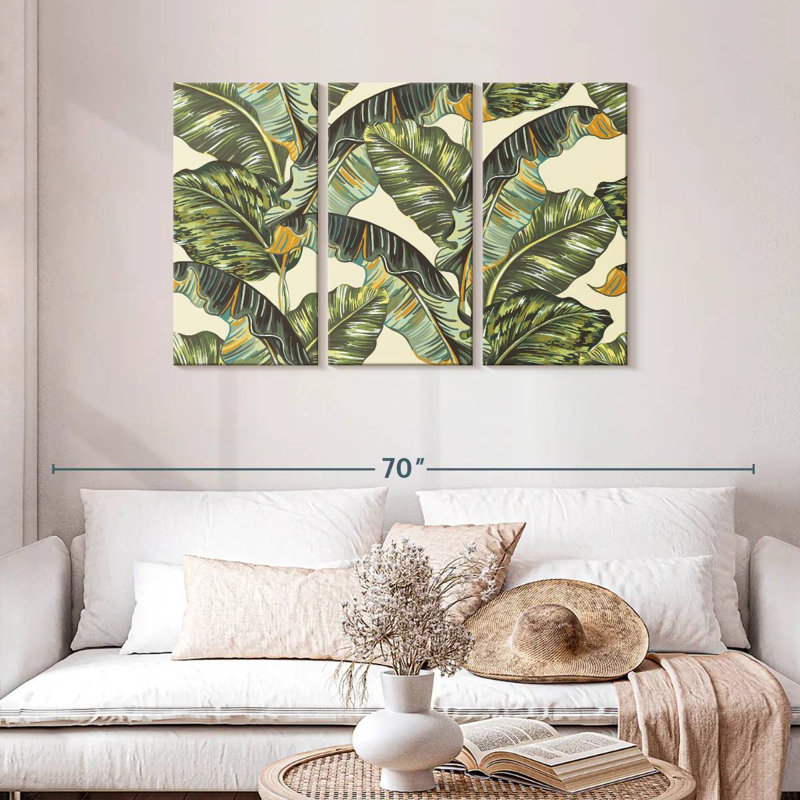 Harnek Tropical Banana Pattern, 28" H x 45" W