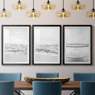 Gentle Tides I  -Custom Framed  Premium Print W Matt - 3 Pieces