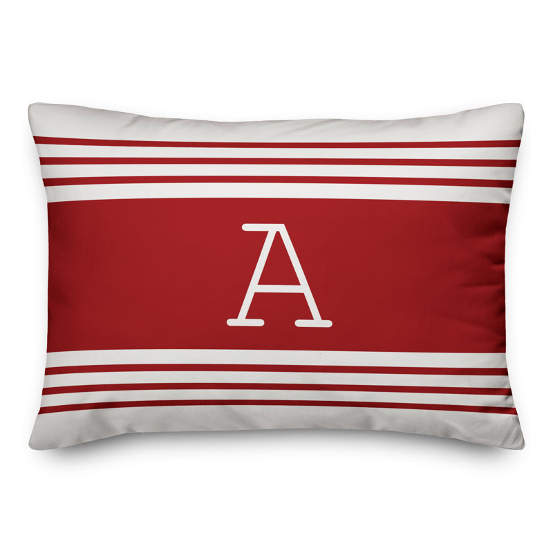  Coussin monogramme, A, Rouge