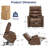 Power Lift Recliner Chair for Elderly, PU Leather Massage Recliner with Heat & Side Pockets, Electric Reclining Sofa for Living Room & Bedroom, Dark Brown