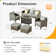Allcot 5 - Person Wicker/Rattan Patio Furniture Set, Outdoor Fire Pit Sofa Set with Throw Pillows and Comfy Cushions