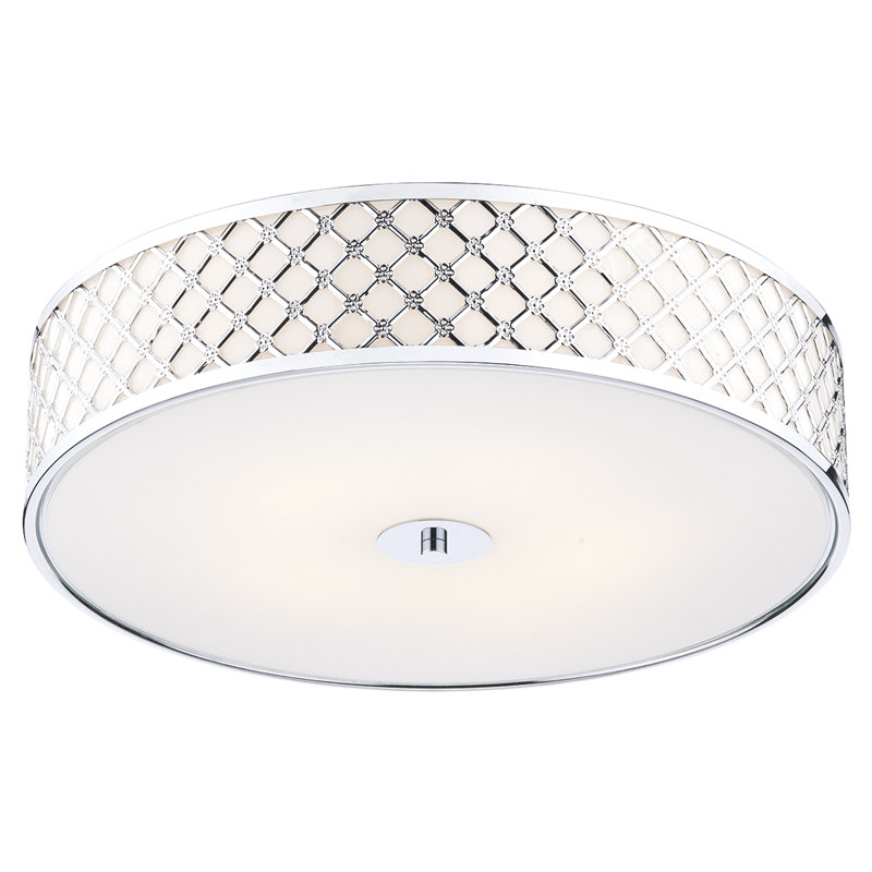 Andrasta Glass Flush Mount, Chrome