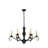 Alax 6 - Light Iron Dimmable Chandelier