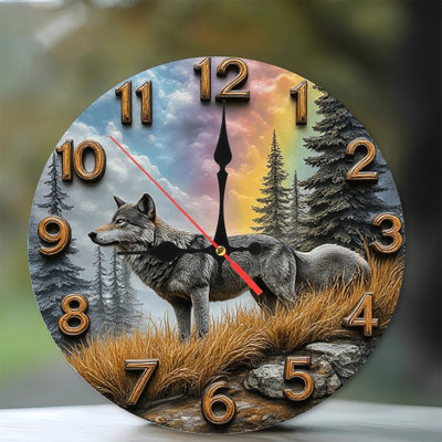 Wolf Forest Animal Wall Clock Home Decor