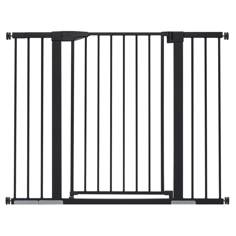 Barrière de sécurité extra haute 36 po pour portes d'escalier avec portes de 29,5 po à 48,8 po de largeur, Noir