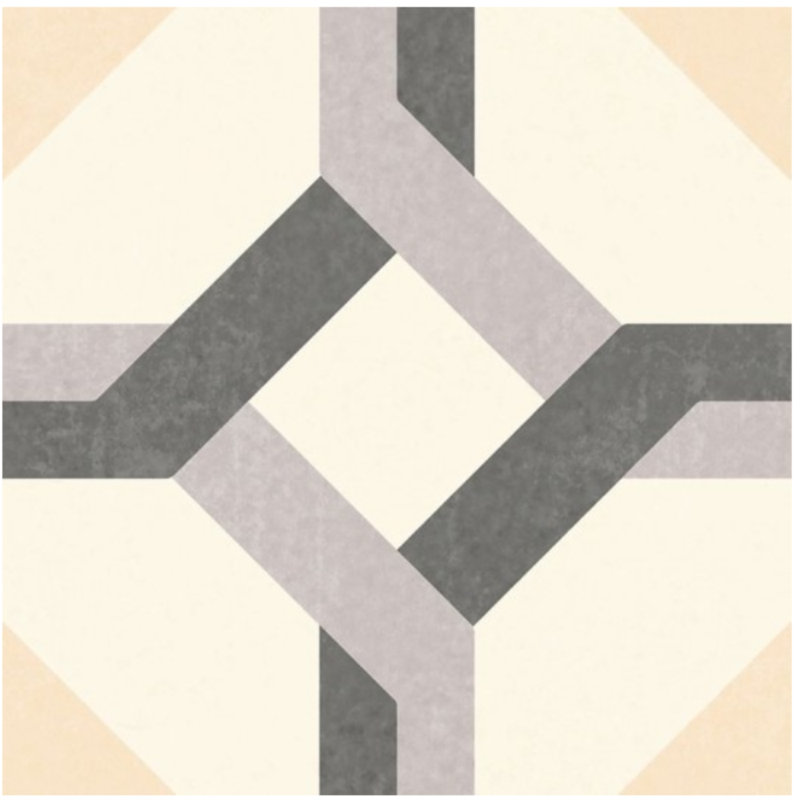DaVinci 7.9" x 7.9" Patterned Matte Porcelain Floor and Wall Tile