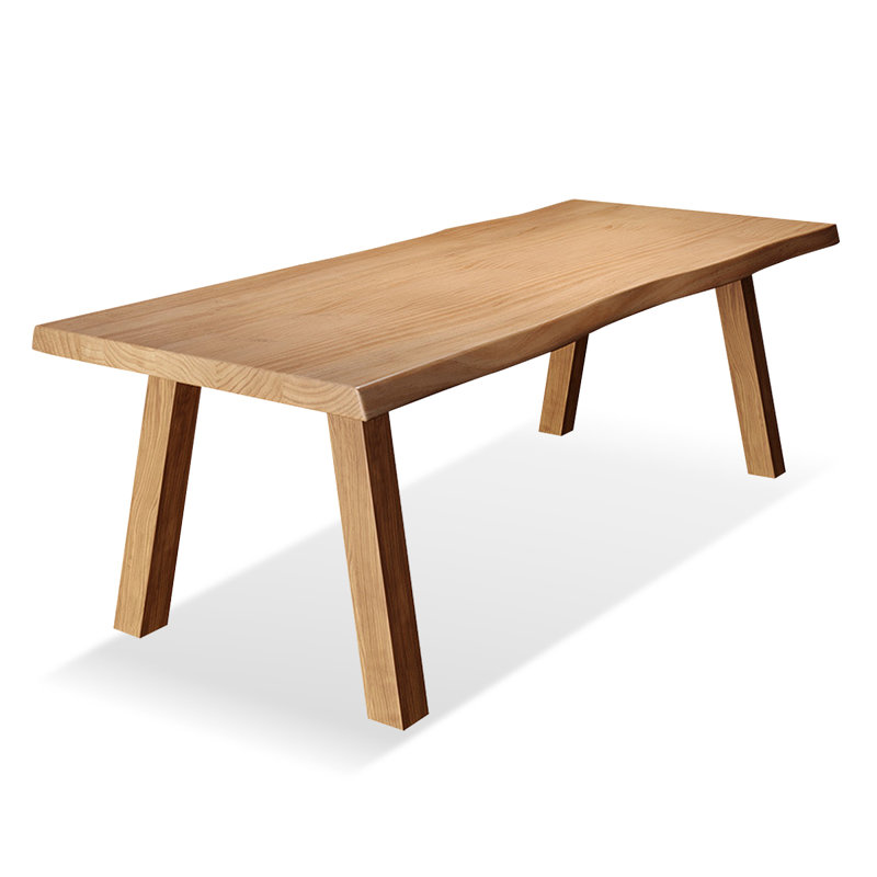 Brown Rectangular Solid Wood Dining Table, 29.53"H x 94.49"L x 37.4"W