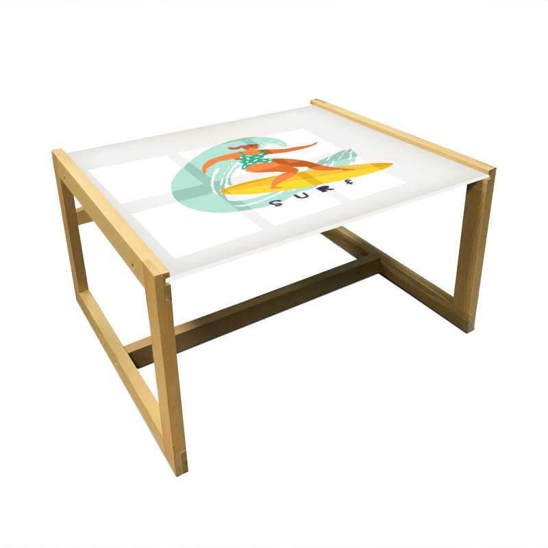 Jaetyn Trestle Coffee Table, 40cm H x 74cm W x 62cm D