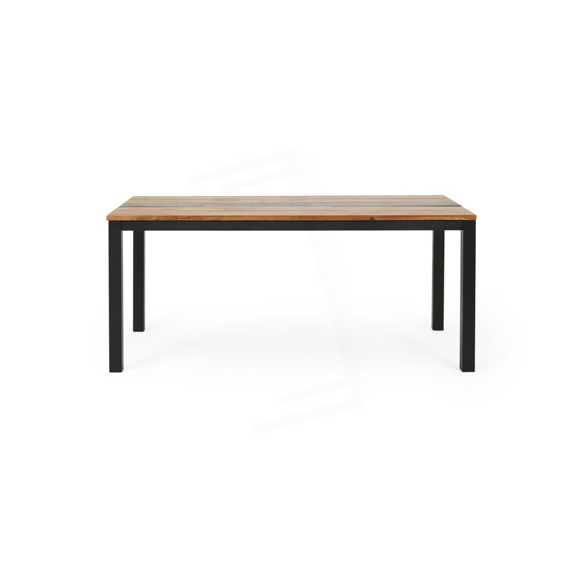 Dining Table With Powder-Coated Frame
