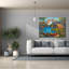 «Epic Graffiti», «pittoresque camping» par John Zaccheo, art mural sur toile, 54 po x 40 po