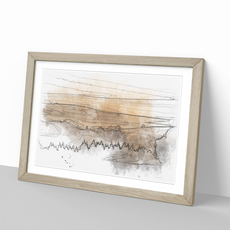 Forest Mist - Picture Frame Drawing, Oak, 36cm H x 48cm W x 2cm D