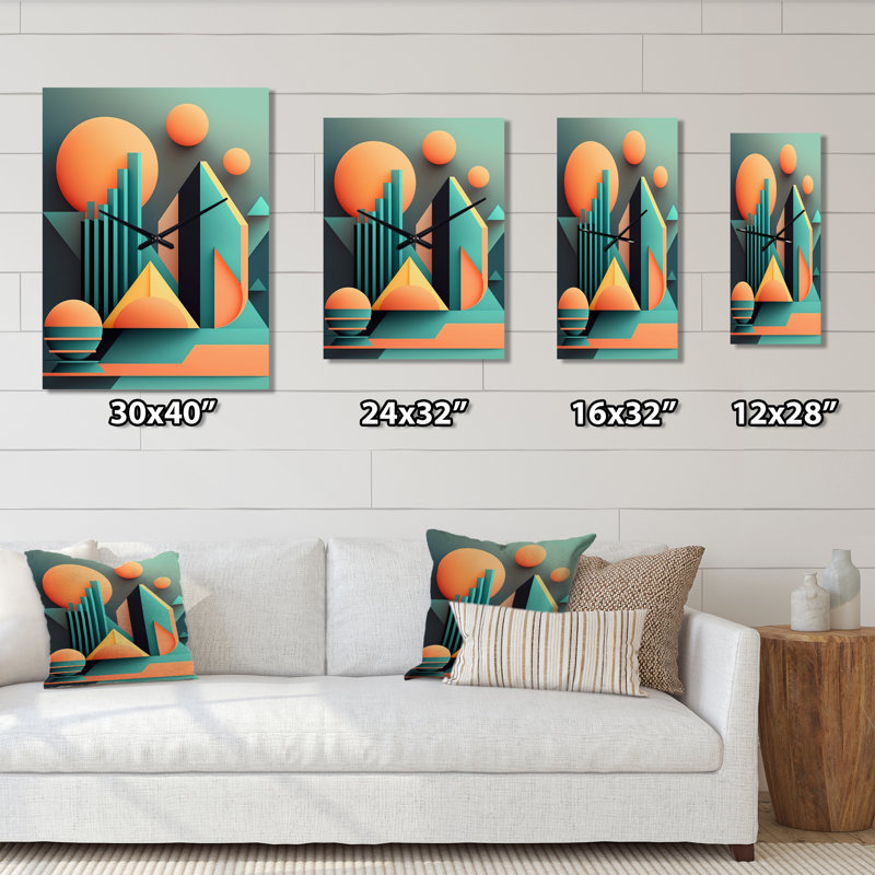 Graphic Retro Compositions II Wall Clock, Small