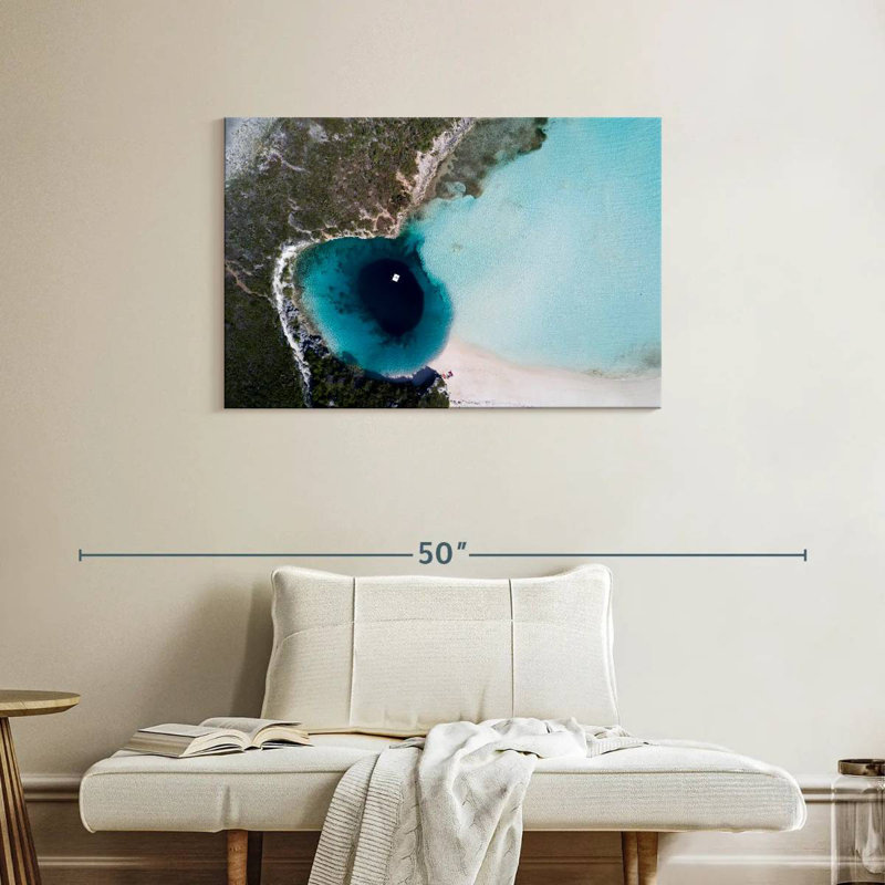 Gillard Dean's Blue Hole Bahamas, H 24 po x l 36 po
