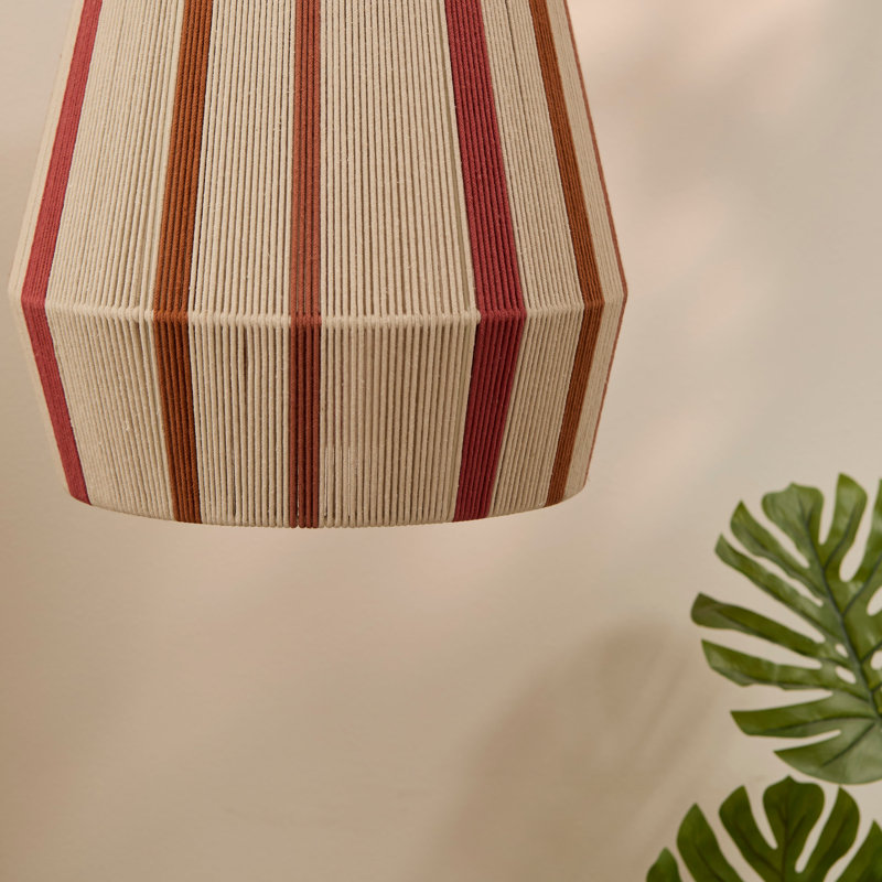 1 - Light Paprika Stripe Pendant
