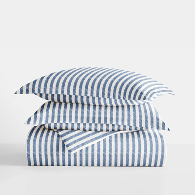 Becky Cameron Distressed Rugged Stripe Duvet Cover Set