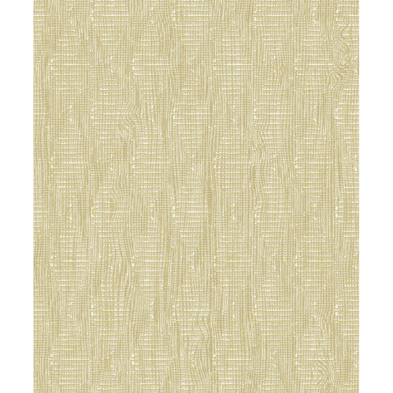 Elegance Collection Loose Weave Pearlescent Finish Wallpaper Roll, Gold