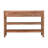 Solid Wood Woven Tier Console,Brown,2-Drawers,2-Shelf