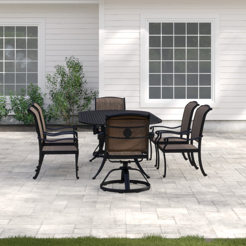 Adela 6 - Person Patio Dining Set with Oval Table