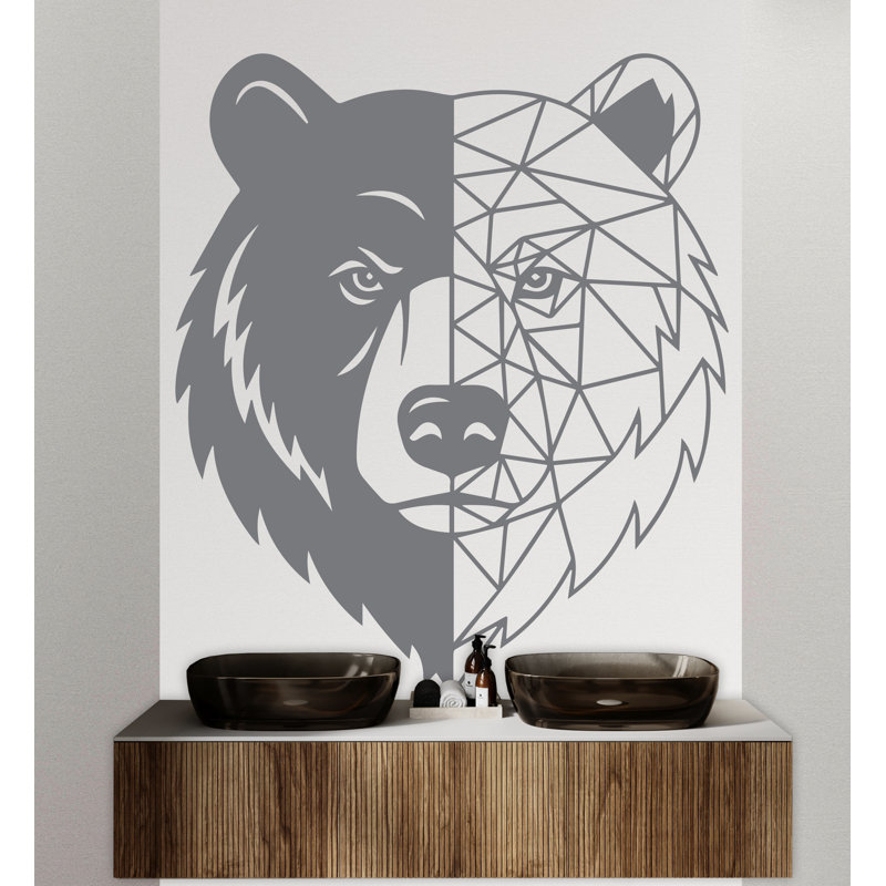Bear Polygonal wall decal Bear Geometric decor Bear wall art Decal Bear Lover Animals Bear Wall Bathroom Wall Decals Stickers 244DRE