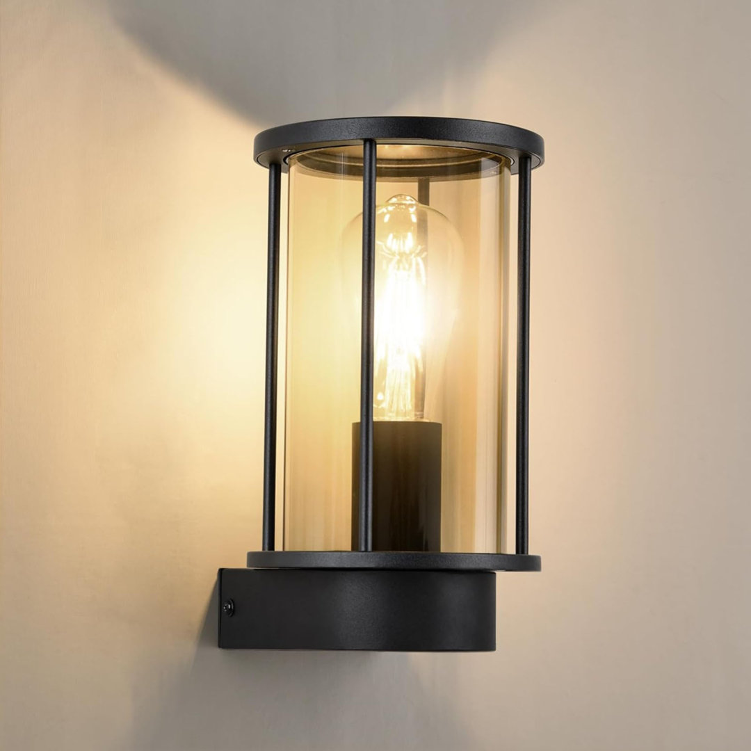 Matte Black 25.4cm H Outdoor Sconce