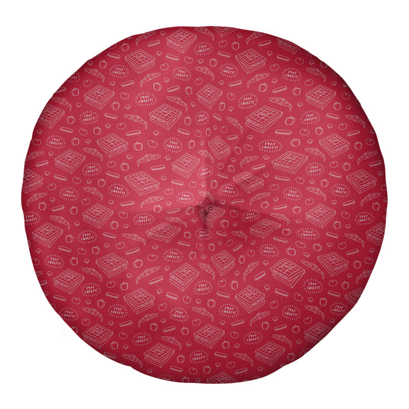 Coussin de sol Katelyn Elizabeth, 26 po x 26 po, Rouge